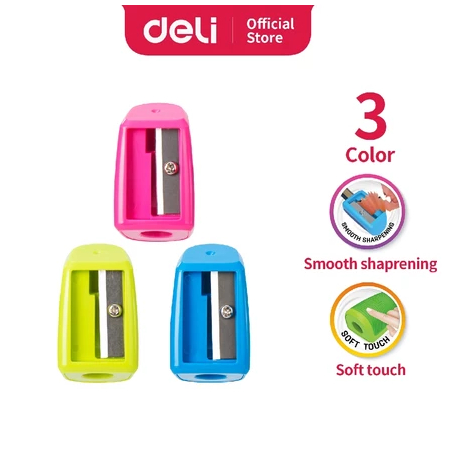 

Deli Rautan Pensil dengan ABS tahan lama posisi pisau tepat menghindari ujung pensil putus E0520