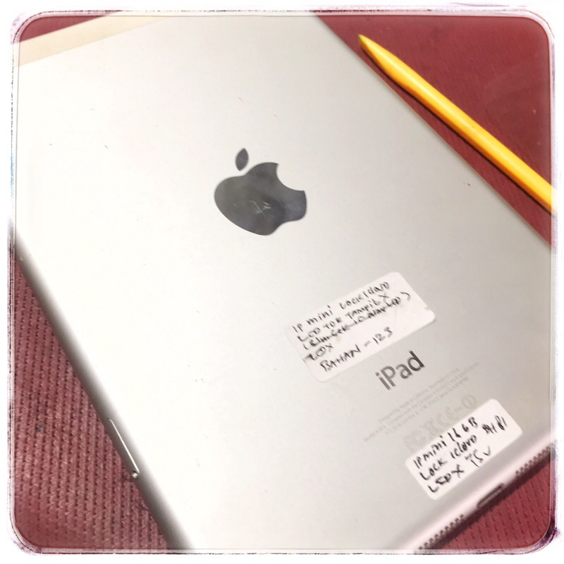 [ bahan-123 124 125 126 ] iPad Mini 1 | Nyala Lock Icloud - Minus | pilih VARIASI | Non iBox