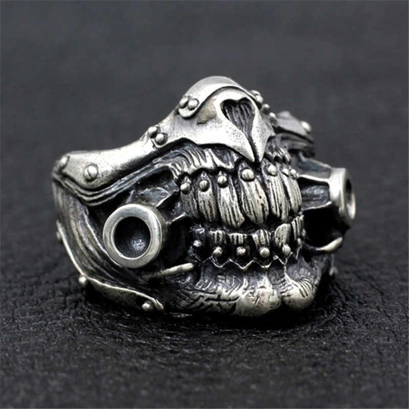 Cincin Kepala Tengkorak Pria / Cincin Topeng Mad Max / Immortal Old Joe Mask Ring Import High Qualit