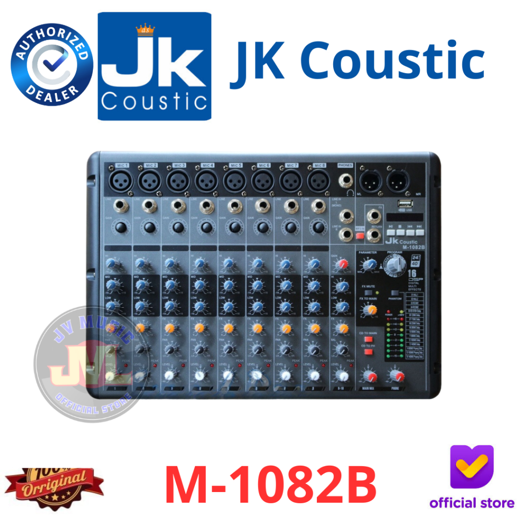 JK Coustic M1082B Mixer Audio JK Coustic M-1082 Mixing Console