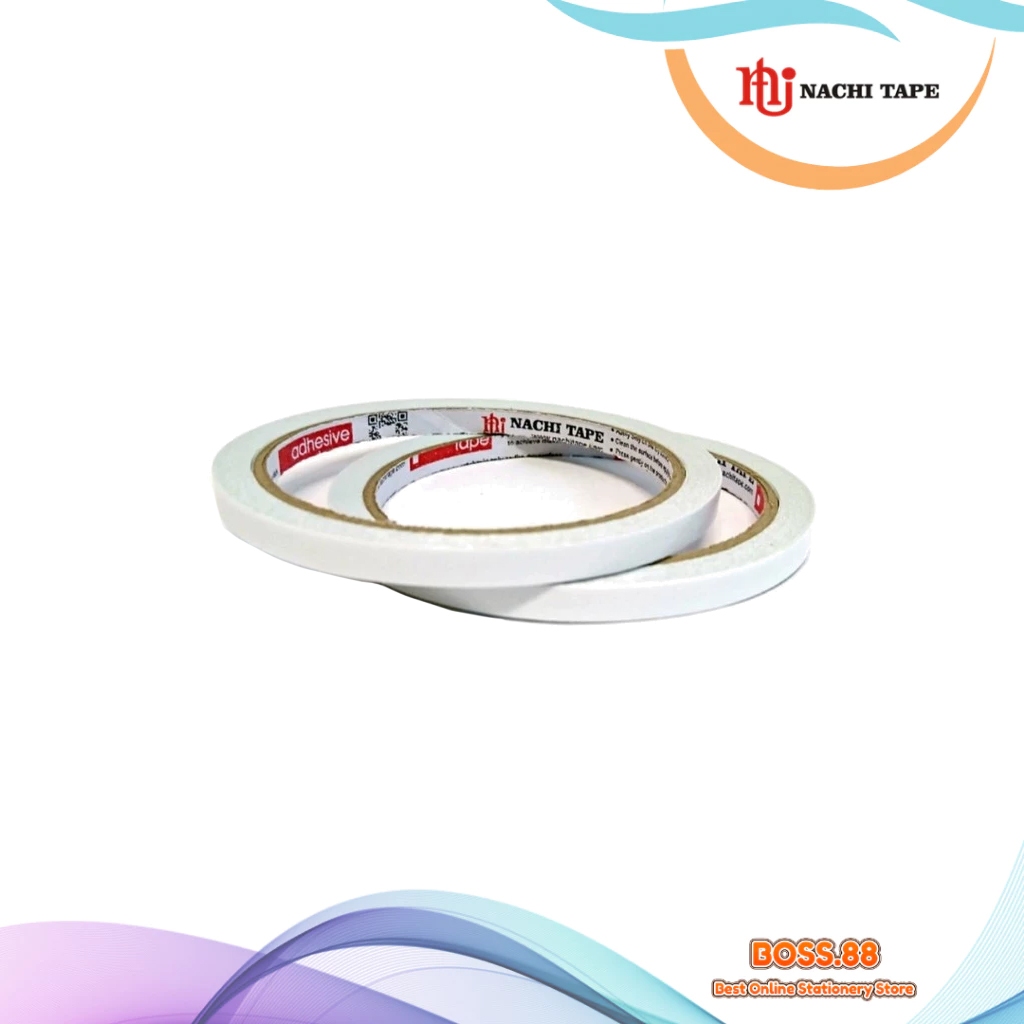

DOUBLE TAPE / ISOLASI BOLAK BALIK NACHI 6 MM (12 PCS)