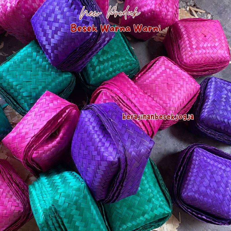 BESEK WARNA WARNI  15X15X7CM | termurah besek warna besek premium besek bambu murah besek warna warn