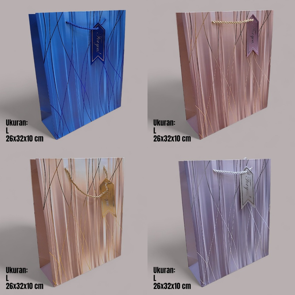 

PAPERBAG ULANG TAHUN ABSTRAK GARIS Paper Bag Tas Goodie Bag Happy Birthday UK L 1009/1219/1220/1217/925