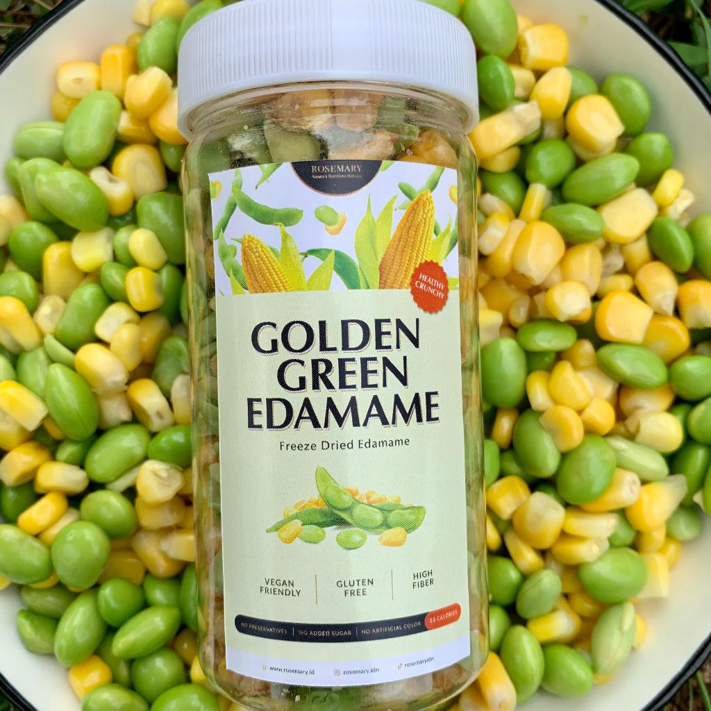 

Golden Green Edamame - Edamame Crunch & Corn Chips / Tinggi Protein dan Serat