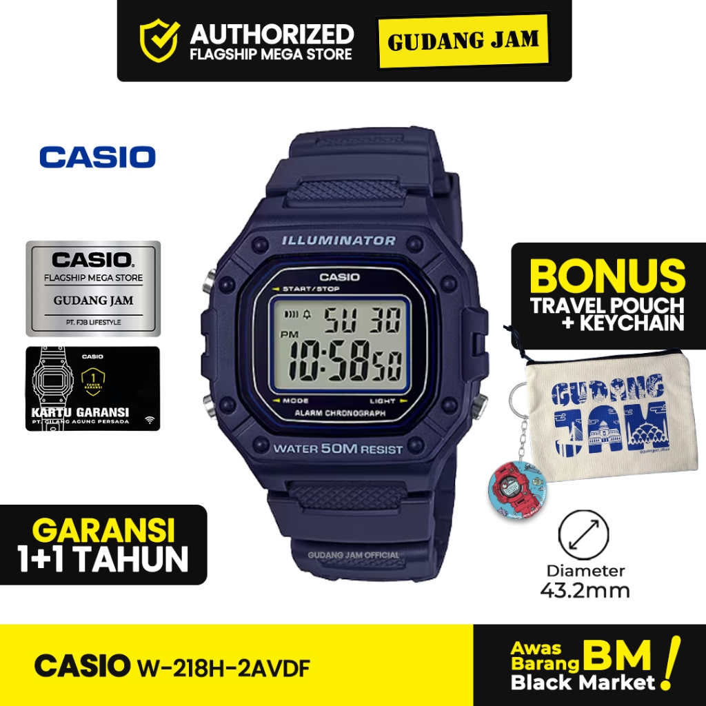 Casio General W-218H-2AVDF W-218H W-218 W218H W 218H