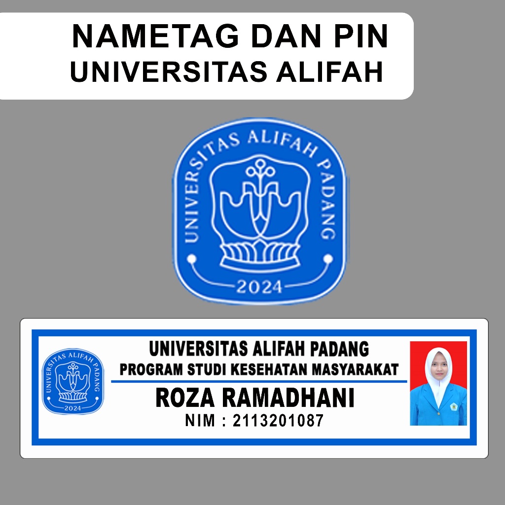 

nametag universitas alifah padang