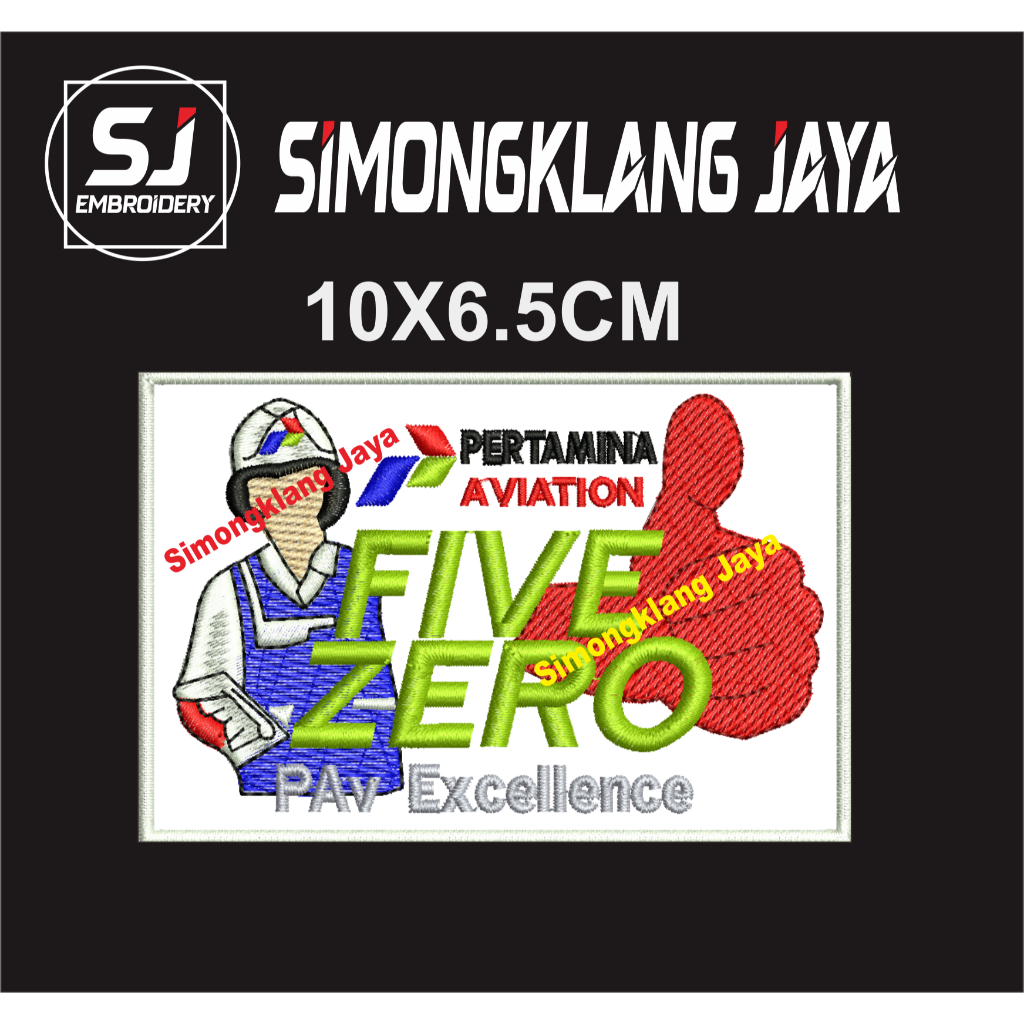 EMBLEM BORDIR KOMPUTER PERTAMINA ZERO