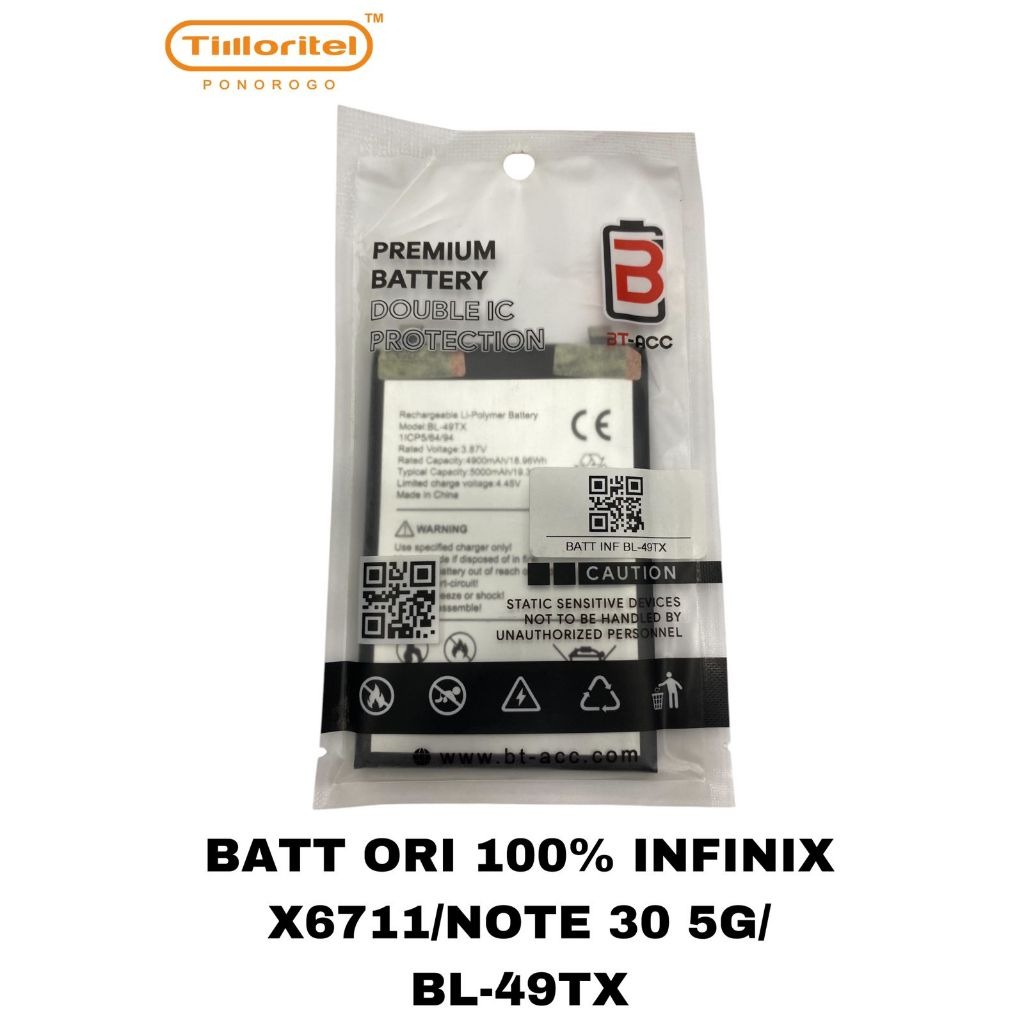 BATT ORI 100% INFINIX X6711/NOTE 30 5G/BL-49TX BT