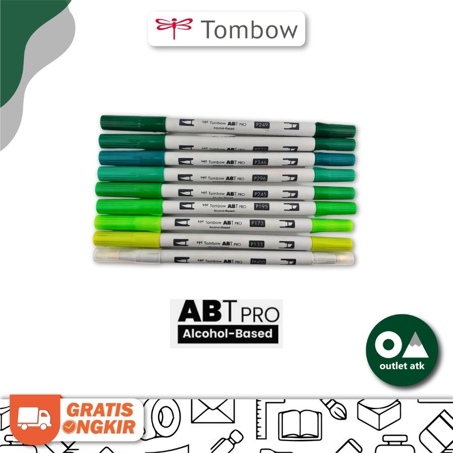 

Tombow ABT Pro Dual Brush Pen Alcohol Based (Green Series)