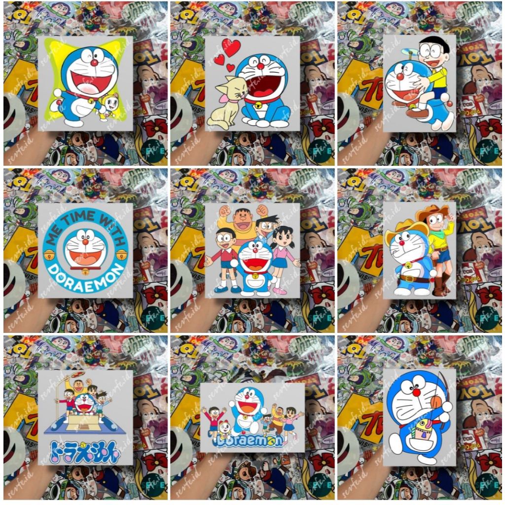 Stiker DTF Sablon Setrika Sablon Stiker DORAEMON
