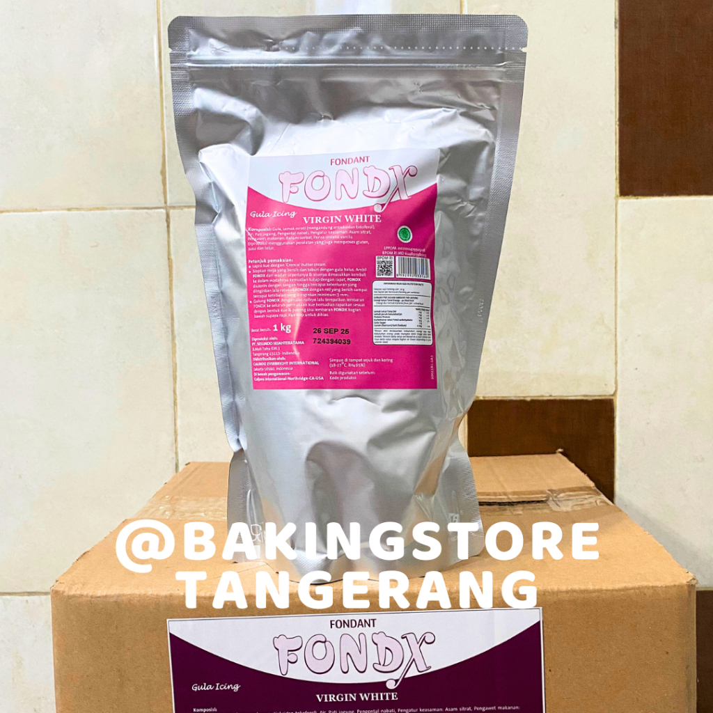 

Fondx Fondant Virgin White Vanilla 1 kg HALAL | Fondan