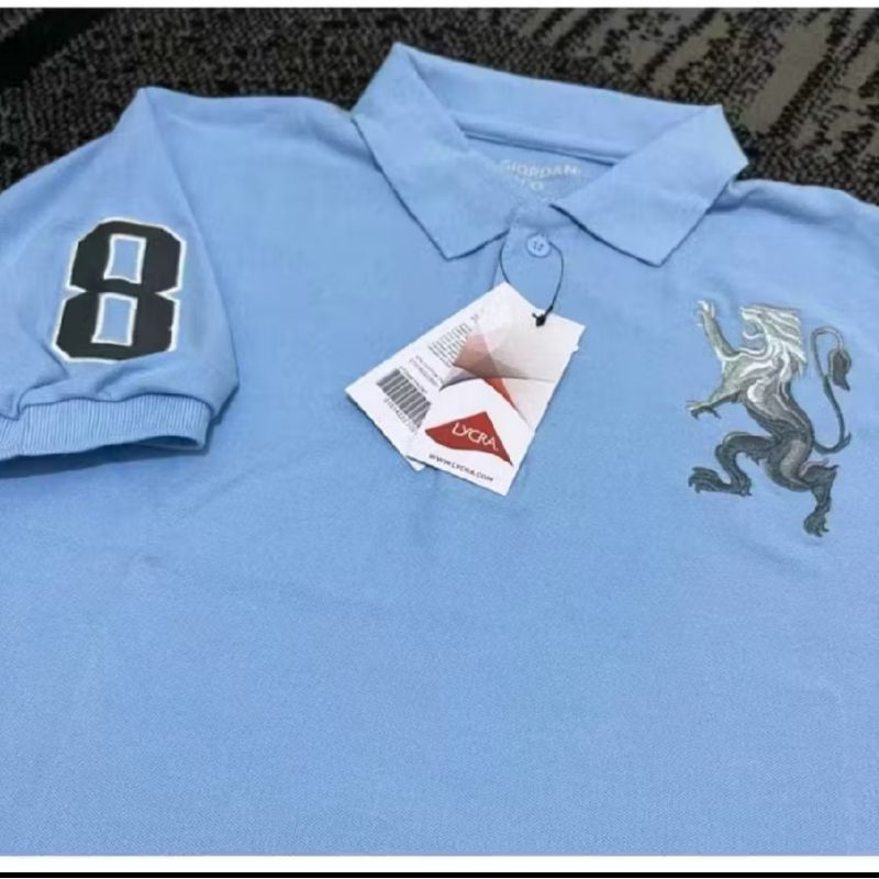 Polo Shirt GIORDANO 3D Lion (Men) Original/polo terbaru/kaos kerah pria/wanita/atasan laki laki /mod