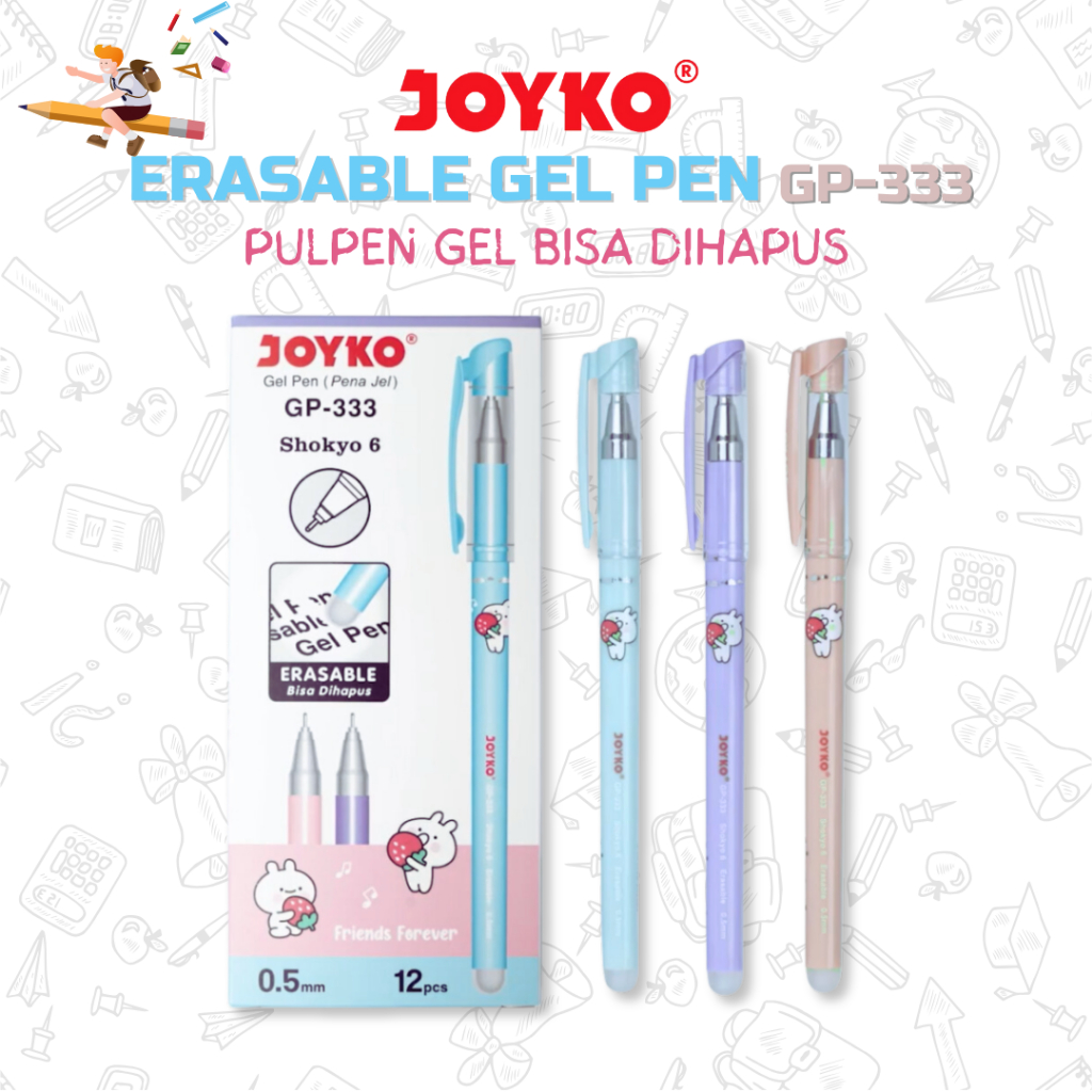 

Pulpen Gel Bisa Dihapus / Erasabel Gel Pen Joyko GP-333
