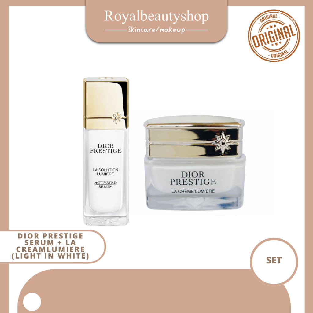 D*ior Prestige (Light In White) La solution Serum lumiere 10ml + La Cream lumiere 15ml