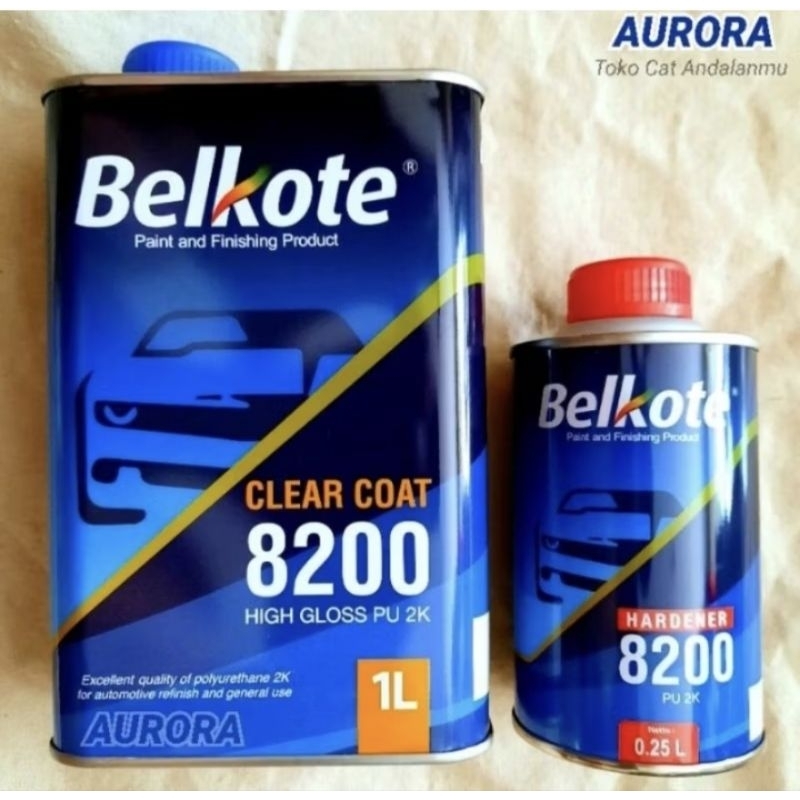 Belkote 8200 Clear Coat Mobil Pernis Kendaraan Anti Gores Mengkilap PU 2K Vernis Fernis Clir Belkot 