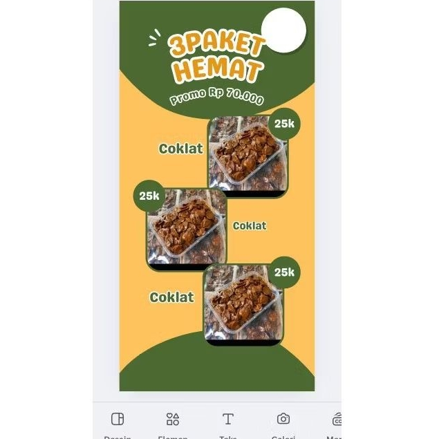 

3 paket hemat kripik pisang coklat lumer 250grm
