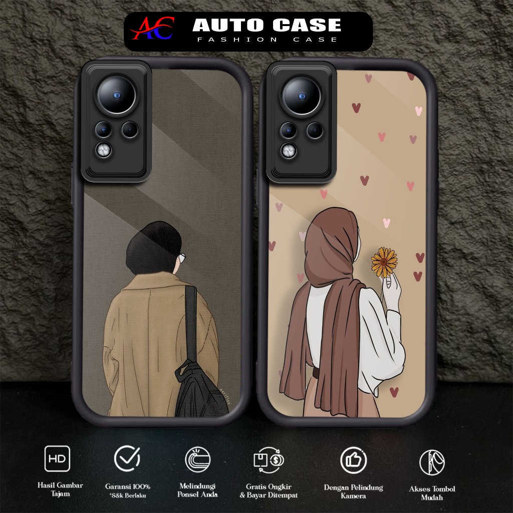 Softcase Glass kaca untuk INFINIX NOTE 11 NOTE 11 NFC NOTE 12 HJB Casing Handphone Case Hp Procamera