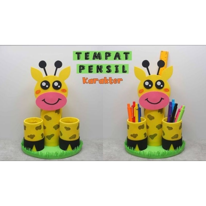 

Tempat pensil karakter jerapah