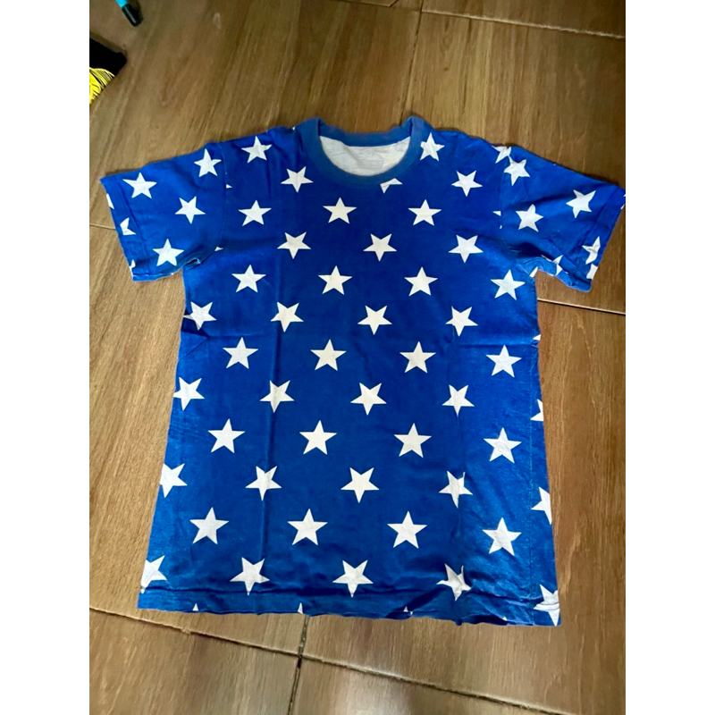 kaos pria by bif tshirt biru elektrik star