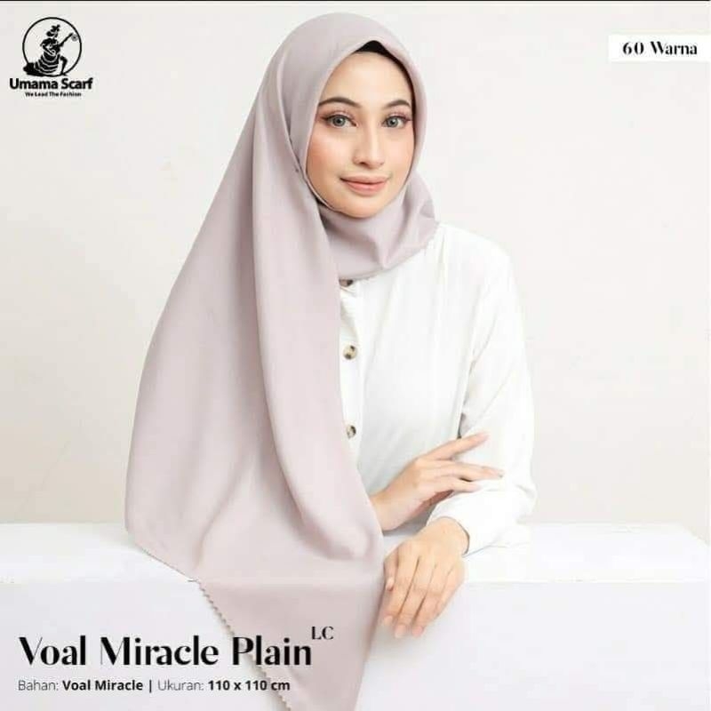 Jilbab segi 4 polos umama Scarf 110x110cm