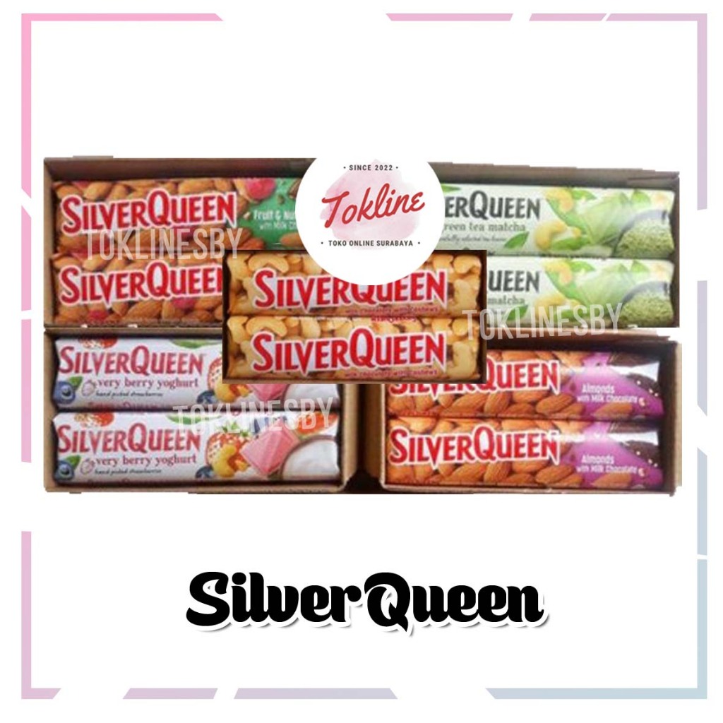 [ 1 Karton isi 10 ] Silverqueen Coklat Bar Chunky Crispy Almonds Milk Chocolate Fruit Nuts Dark Cash