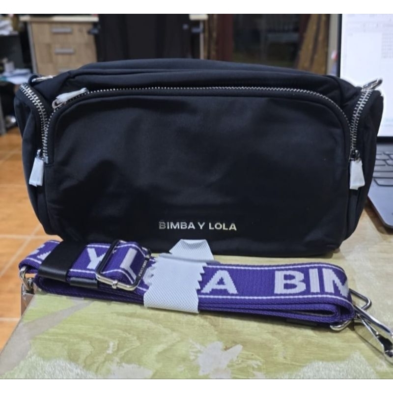 Bimba Y Lola Crossbody Black Strap Purple