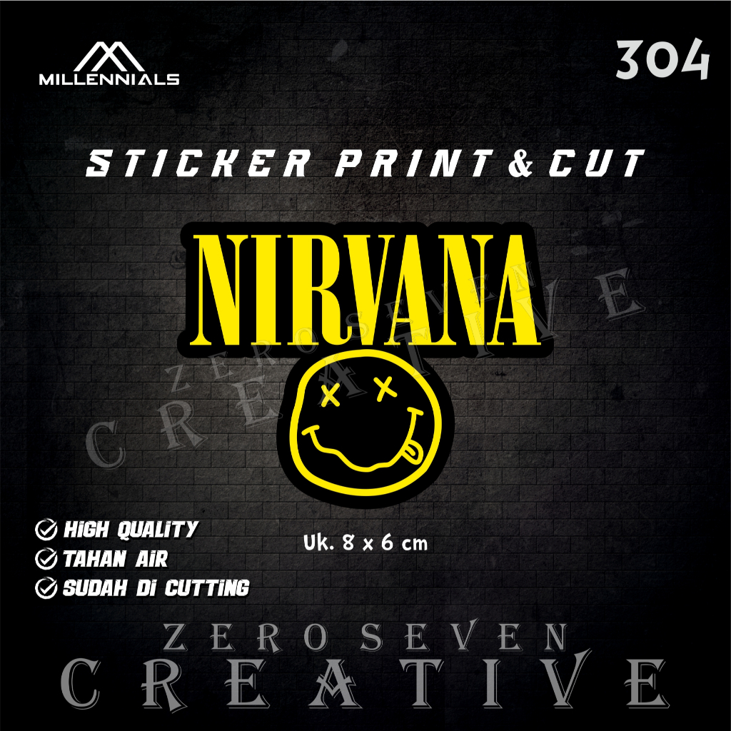 

STIKER BAND NIRVANA / STIKER DISTRO / MUSIK / STIKER MOTOR / LAPTOP / TUMBLER / AESTHETIC / VYNIL / ANTI AIR / PRINT & CUT