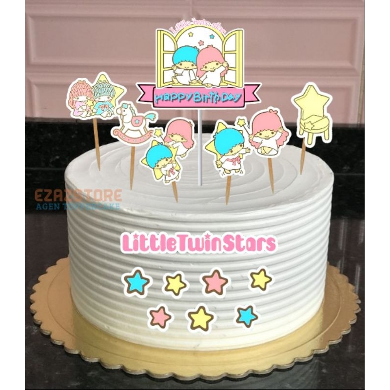 LittleTwinStars Toper Kue Anak Happy Birthday LittleTwinStars