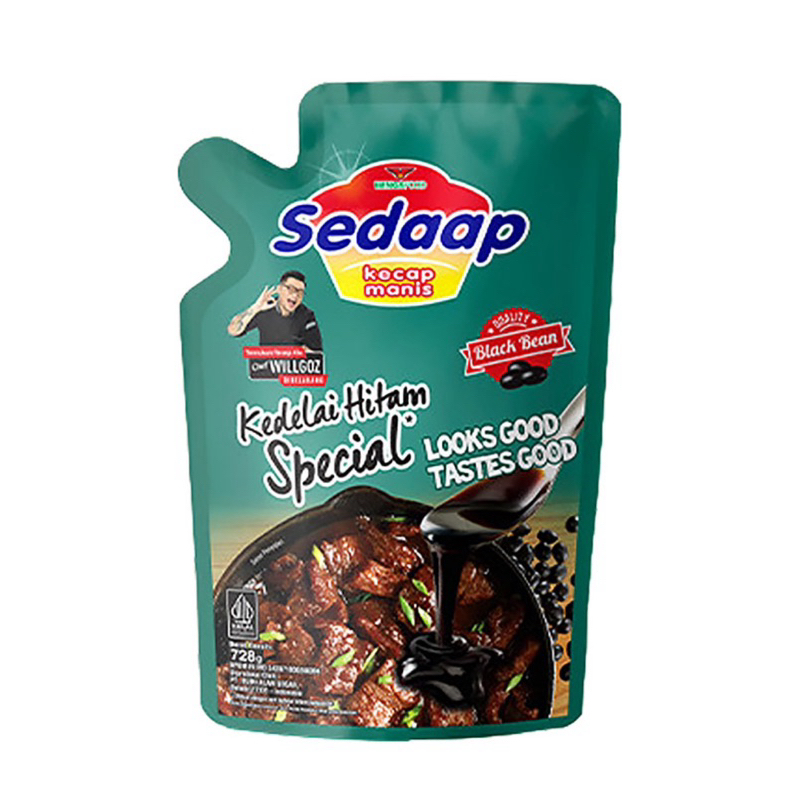 

SEDAAP Kecap Manis Kedelai Hitam Spesial refill 520 Ml