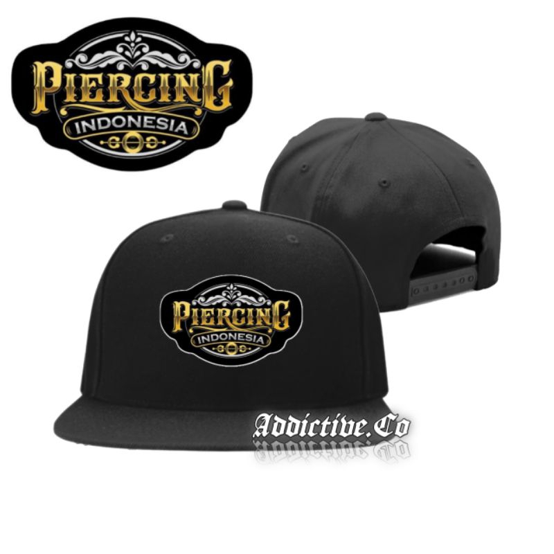 Topi Snapback PIERCING INDONESIA | Topi Snapback Hip Hop Flat | Topi Distro Pria