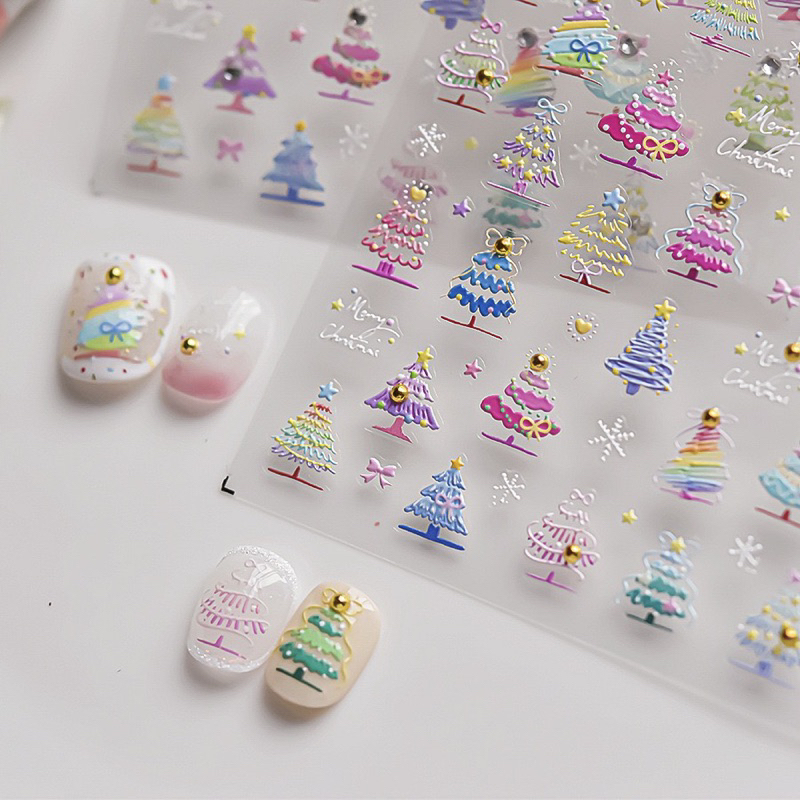 

STICKER POHON NATAL CHRISTMAS TO 4460 FOR NAIL ART STICKER KUKU EMBOSSED