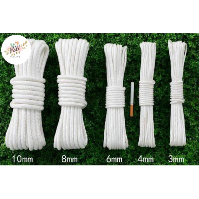 

Tali Tambang Kecil Nilon Nylon 3mm 4mm Ikat Barang Tampar Dadung