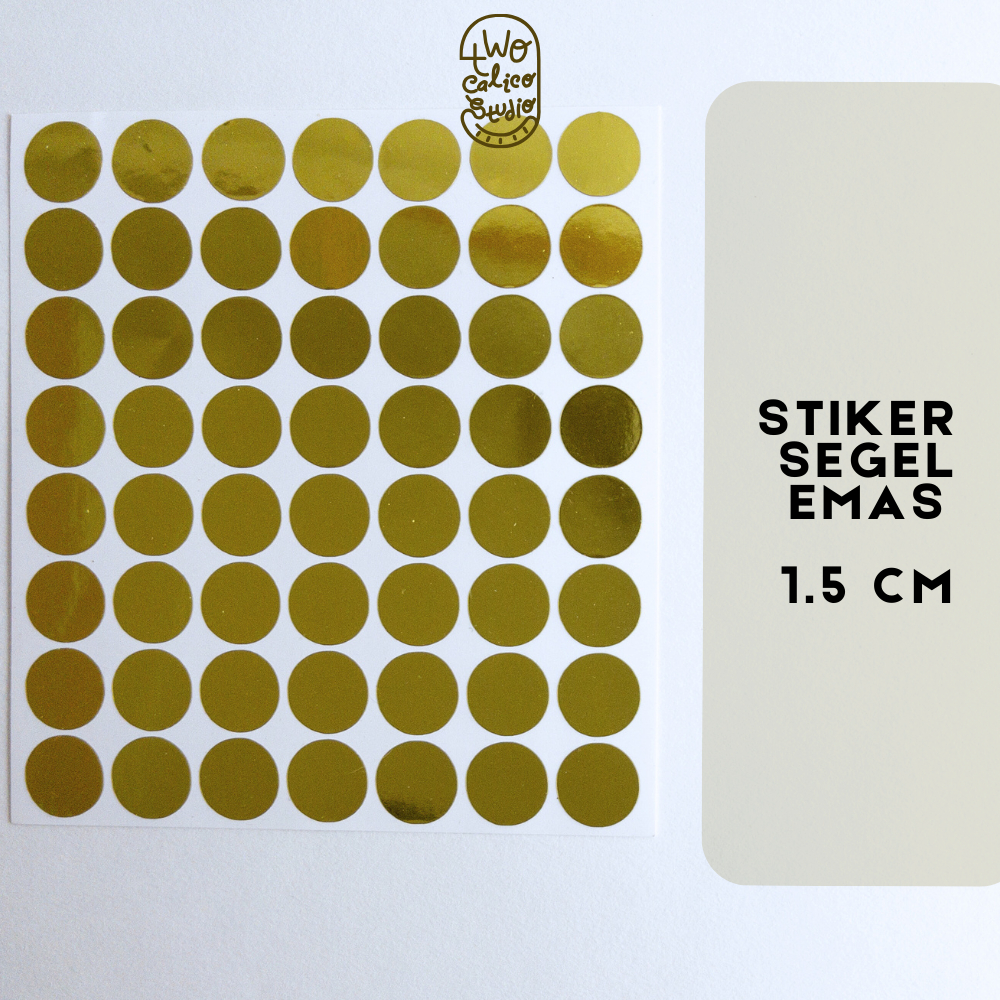 

Sticker Circle Gold 1.5 cm - Segel Tempel Bulat Emas Lingkaran Stiker Cutting Dus Hampers Amplop