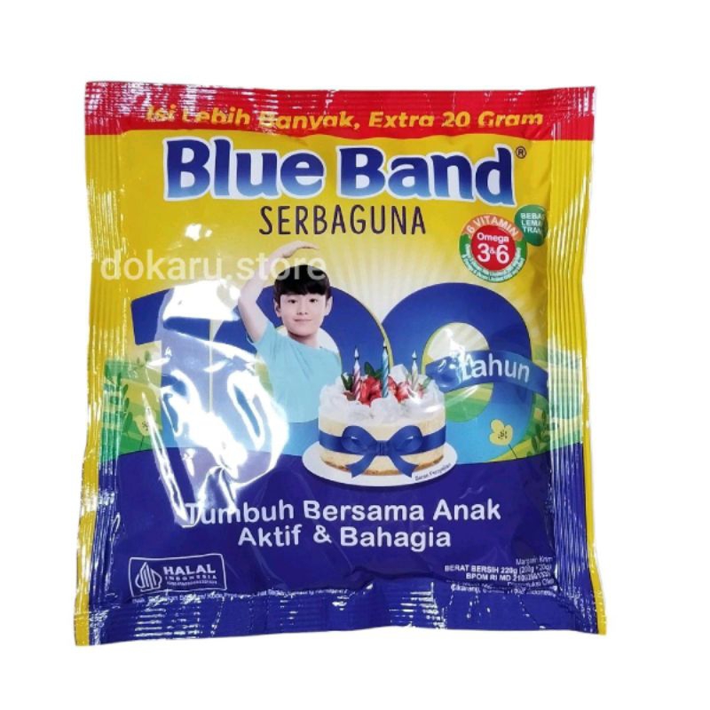 

Margarin Blue band Sachet Serbaguna 200gr+ekstra 20gr