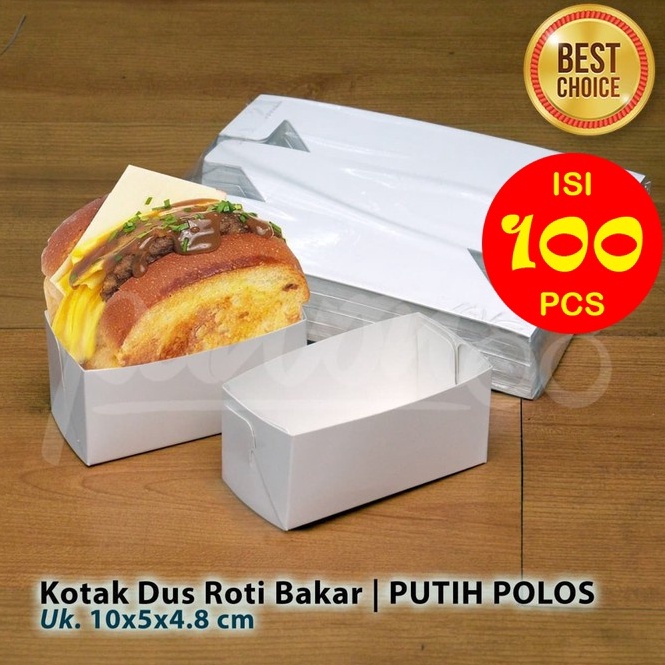 

Terlaris Kotak Box Dus Roti Bakar PUTIH 1 Pcs