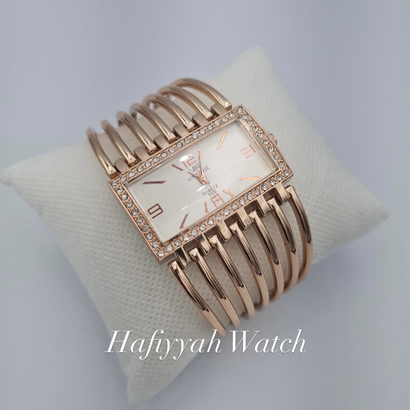 Bayar Ditempat  Jam Tangan Wanita Sisir Polos Besar Simple Elegan Mewah