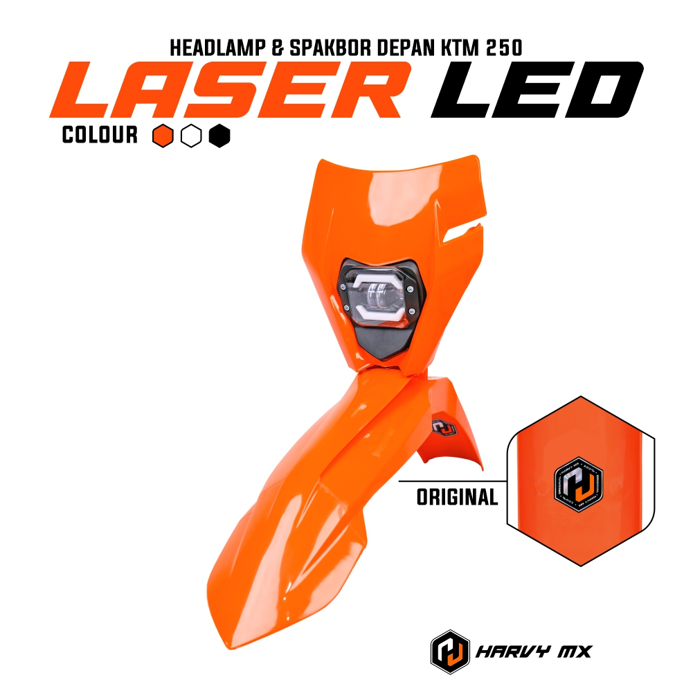 HARVYMX Spakbor Depan Headlamp KTM 250 Laser Led