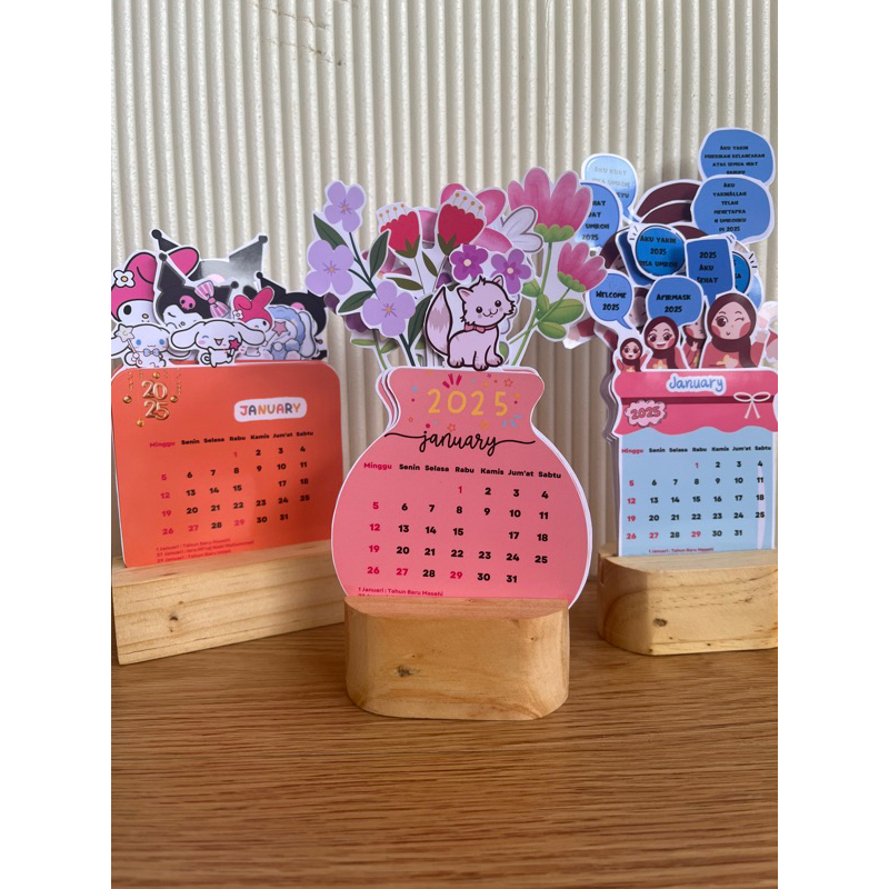 

Kalender Meja Aesthetic Kuromi Bunga Afirmasi