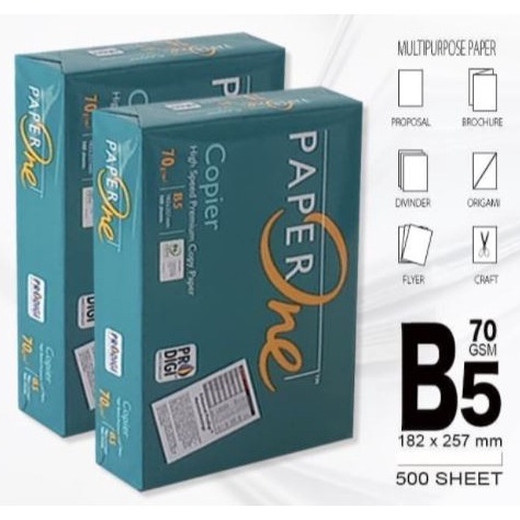 

KODE D7SYD GrabGojek PAPERONE UKURAN B5 7 gr Termurah Kertas Fotocopy Print Rim