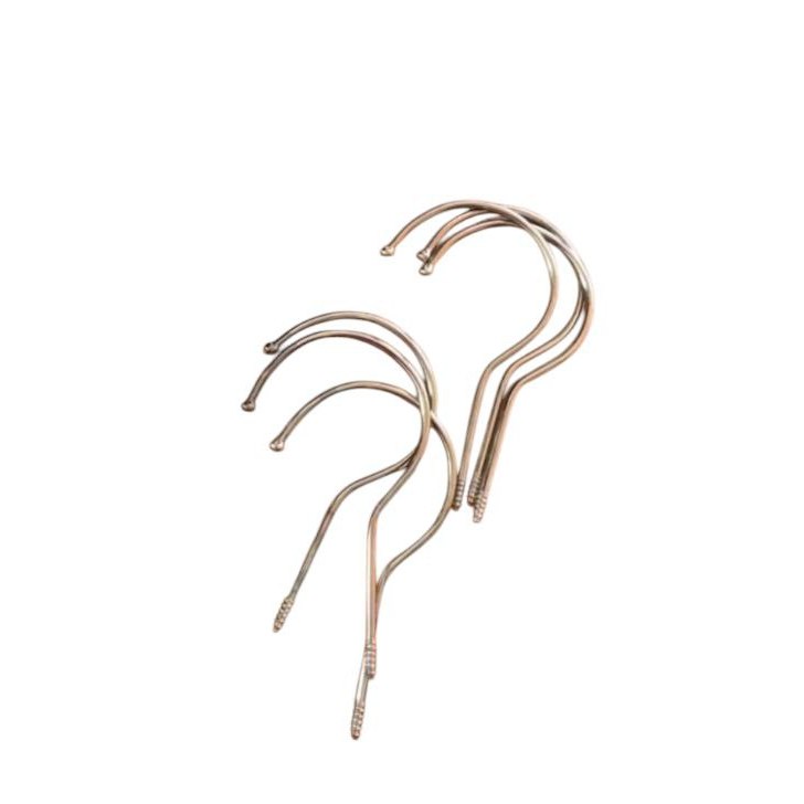 1068  -1pcs Hook Hanger Kayu Besi Huk Hanger Kayu Silver Kait Hanger Kayu Cantolan Hanger Kayu Hook 