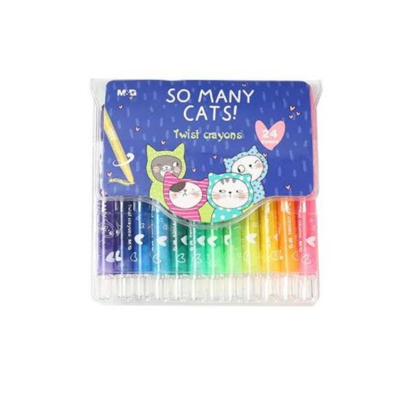 

CRAYON PUTAR 24 WARNA AGMX4337 SO MANY CATS M&G / TWIST CRAYON M&G 24 COLOR