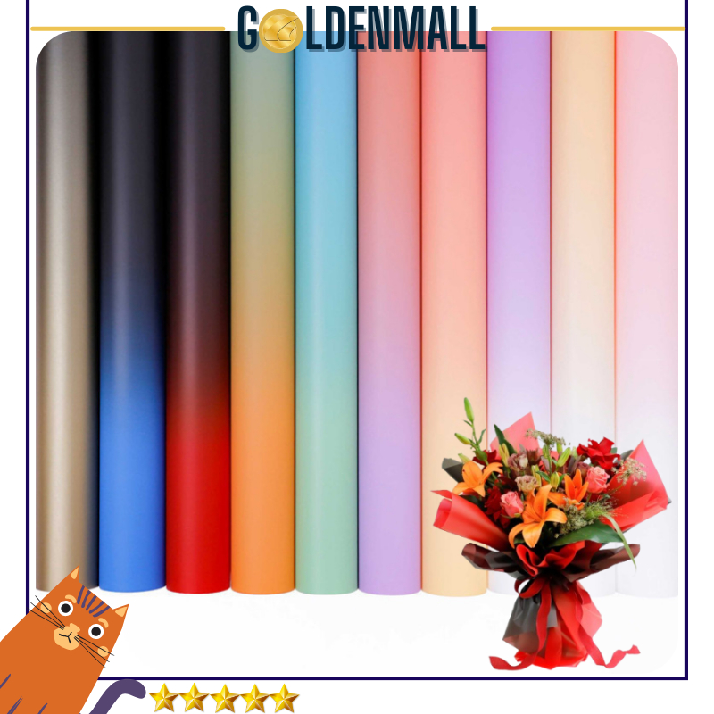 Kertas buket cellophane gradient Flower Wrapping Paper Florist Gradient Color Cellophane 6183