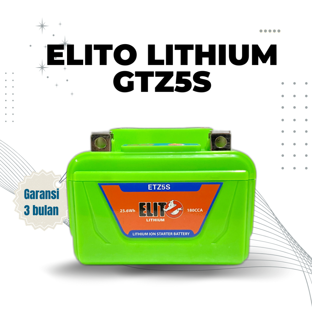 Aki Motor Beat, Vario 110 GTZ5S Elito Lithium (BMS) Aki Ringan / Aki Racing