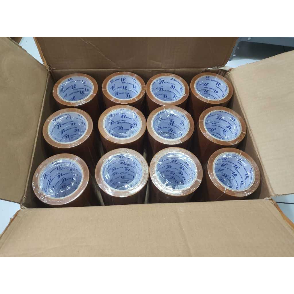 

LAKBAN 2 INCH x 90 YARD / LAKBAN 45mm 90YARD 2INCH / KUALITAS LAKBAN SUPER TEBAL DAN REKAT ISI 72 ROLL
