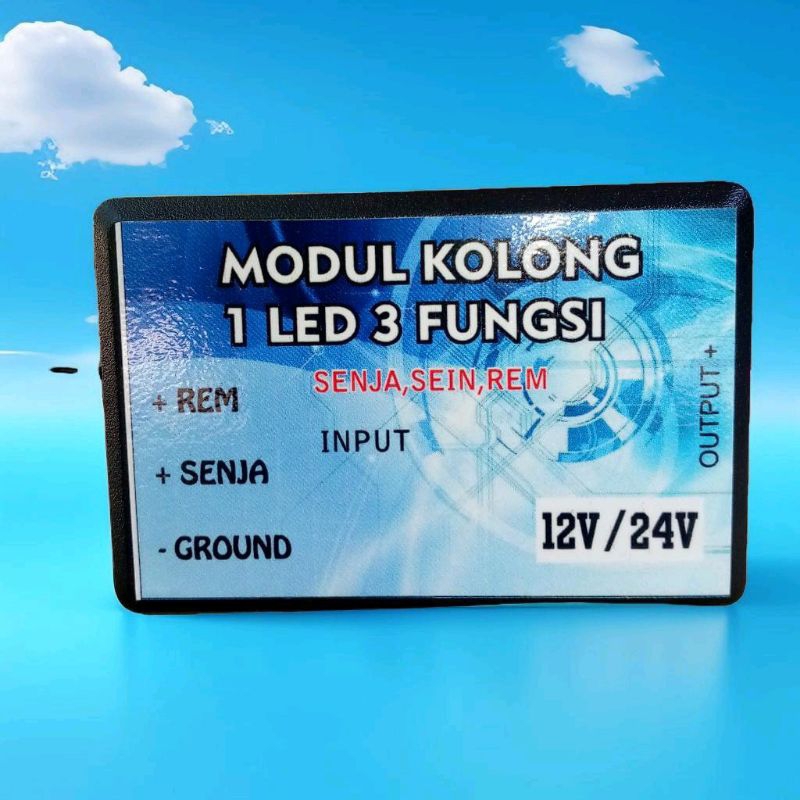modul kolong 1 lampu 2 fungsi 12-24 volt