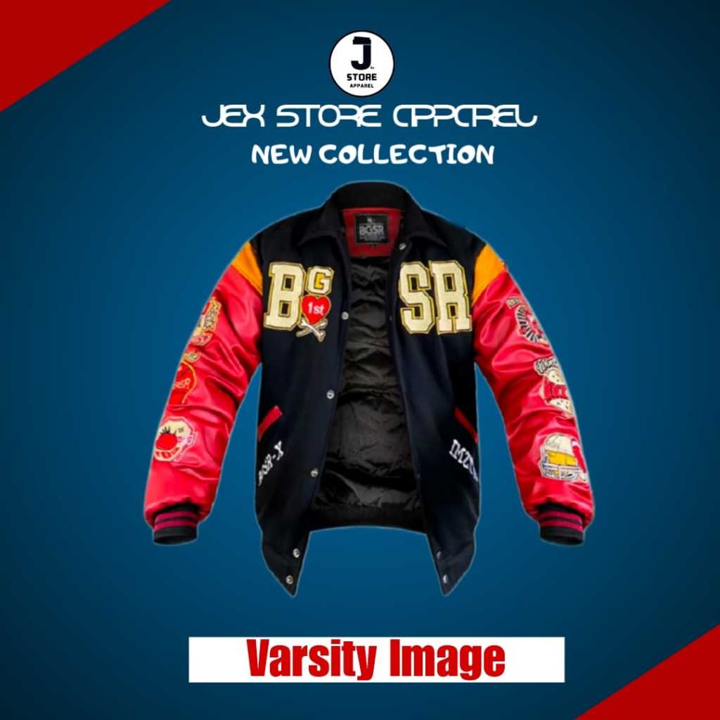 Jaket varsity pria original import Jacket baseball premium distro BGSR MMXVI