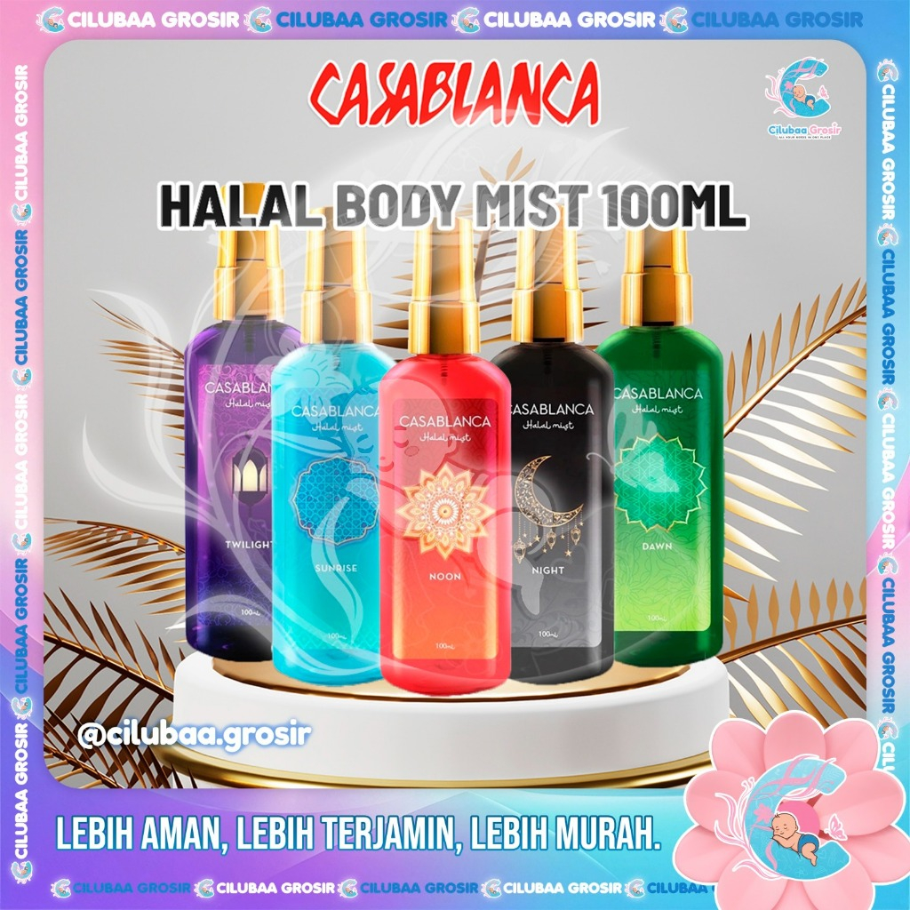 CASABLANCA Hijab Mist 100ML || Casablanca Halal Mist Night || Parfum Wanita