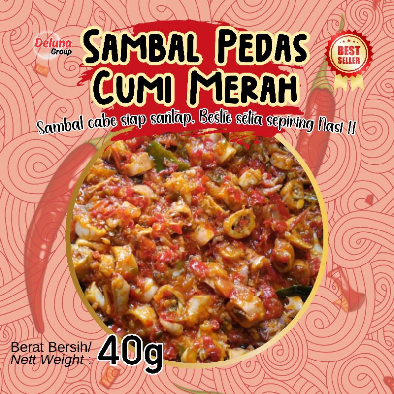 

sambal siap makan cabe pedas cumi merah