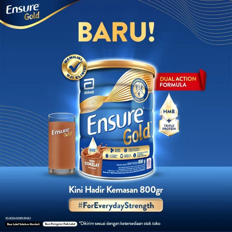 

ENSURE GOLD COKLAT 800GR - RAJA SUSU