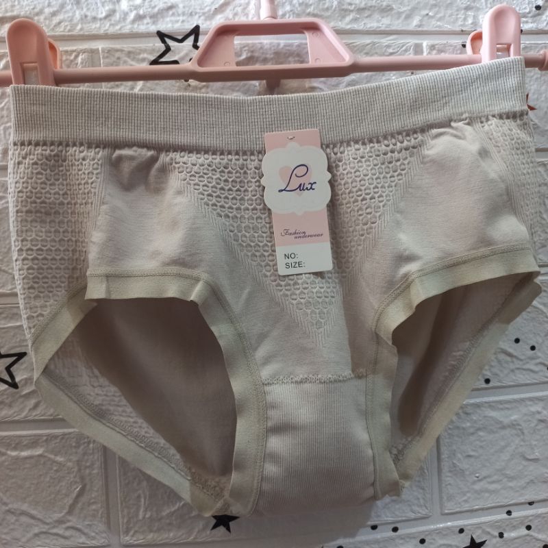 LUX CD Wanita Rajut Size XXL Tanpa Jahitan Samping Lembut Elastis